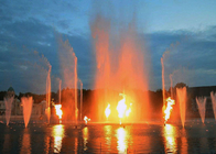 Innaffi la caratteristica dell'acqua del fuoco di superficie/tipo musicale della luce della fontana DMX di dancing fornitore